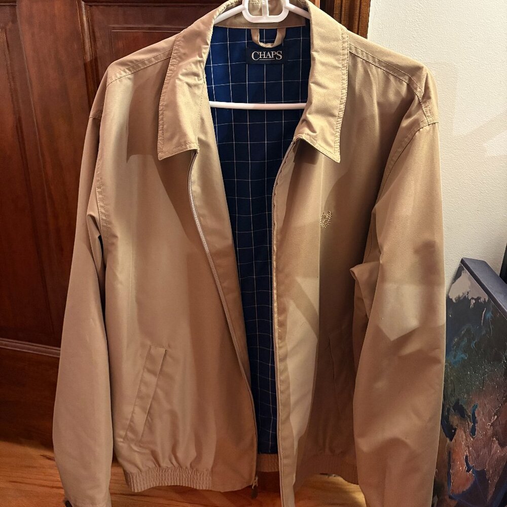 Chaps Tan Harrington Walter White Jacket | Classic Lightweight Zip-Up